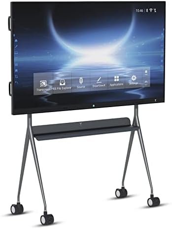 TIBURN R1 75″ Smart Board, Touchscreen Display, 4K UHD Interactive Whiteboard, Touch Screen Interactive Smart Whiteboard for Classroom and Businesses(Board + Stand)