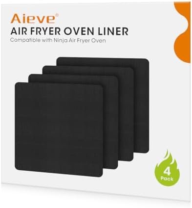 Aieve Air Fryer Oven Liners, Non-stick Mat Baking Compatible with Ninja Foodi SP101 SP201 SP301 Fry Toaster Microwave (4 Pack)