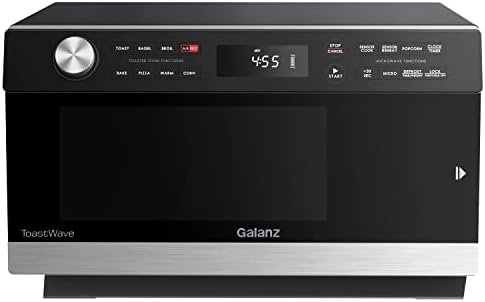 Galanz GTWHG12S1SA10 4-in-1 ToastWave with TotalFry 360, Convection, Microwave, Toaster Oven, Air Fryer, 1000W,1.2 Cu.Ft, LCD Display, Cook, Sensor Reheat, Stainless Steel