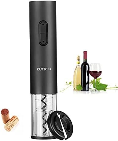Electric Wine Bottle Opener, Wine Opener Corkscrew Key Set with Foil Cutter,Automatic Reusable Easy Carry Black Wine Opener Gift for Waiter Women in Home Kitchen Party Bar Outdoor