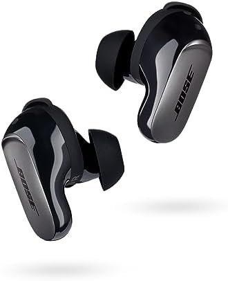 Bose NEW QuietComfort Ultra Wireless Noise Cancelling Earbuds, Bluetooth Earbuds with Spatial Audio and World-Class Noise Cancellation, Black