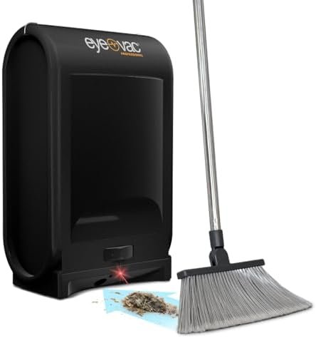EyeVac Pro Touchless Vacuum Automatic Dustpan – Ultra Fast & Powerful – Great for Sweeping Salon Pet Hair Food Dirt Kitchen, Corded Canister Vacuum, Bagless, Automatic Sensors, 1400 Watt (Black)