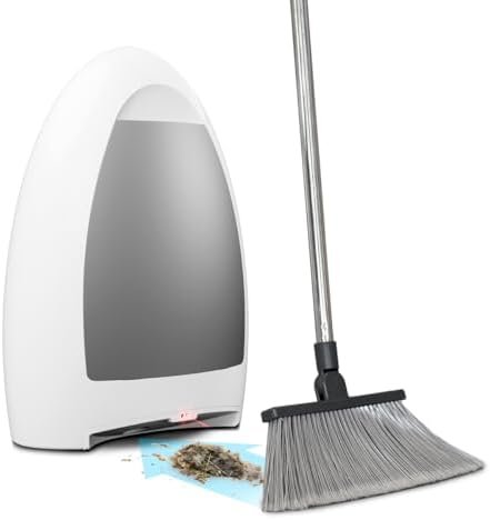 EyeVac Home Touchless Vacuum Automatic Dustpan – Great for Sweeping Salon Pet Hair Food Dirt Kitchen – Ultra Fast & Powerful, Corded Canister Vacuum, Bagless, Automatic Sensors, 1000 Watt (White)