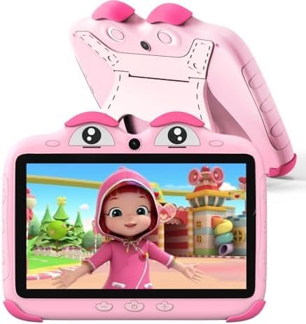 Kids Tablet 7 Inch Tablet for Kids 32GB Toddler Tablet Free Kids Software Installed, Kids Learning Android Tablet with WiFi YouTube Parental Control for Toddlers Boys Girls Childrens Tablet