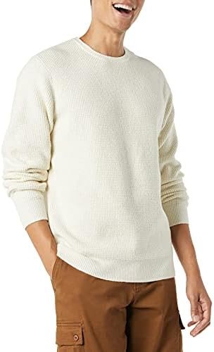 Amazon Essentials Men’s Long-Sleeve Soft Touch Waffle Stitch Crewneck Sweater