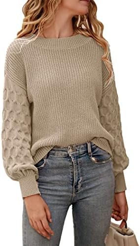 PRETTYGARDEN Women’s 2023 Winter Pullover Sweater Casual Long Sleeve Crewneck Loose Chunky Knit Jumper Tops Blouse
