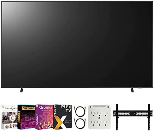 SAMSUNG QN43LS03BAFXZA 43 inch The Frame QLED 4K UHD Quantum HDR Smart TV 2022 Bundle with Premiere Movies Streaming + 37-100 Inch TV Wall Mount + 6-Outlet Surge Adapter + 2X 6FT HDMI 2.0 Cable