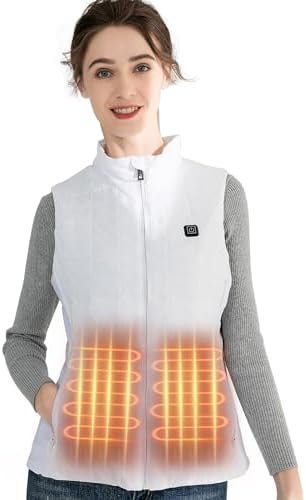 SASOTOC Heated Vest Heated Jackets for Women Lightweight Heated Clothing Heating Vest with Battery Pack