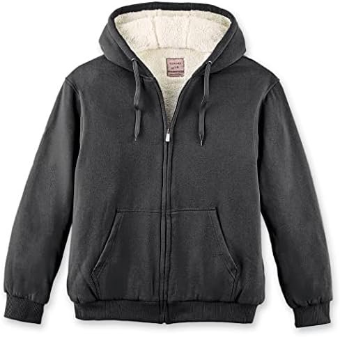Victory Outfitters Men’s Fleece Zip Up Hoodie with Soft Berber Lining