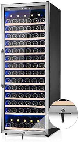 24 Inch Wine Cooler Refrigerator,179 Bottles Professional Wine Cellars with Powerful Compressor,Quiet Operation and Elegant Design for The Wine Enthusiast…