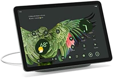 Google Pixel Tablet with Charging Speaker Dock – Android Tablet with 11-Inch Screen, Smart Home Controls, and Long-Lasting Battery – Hazel/Hazel – 128 GB, 2560×1600 Pixels