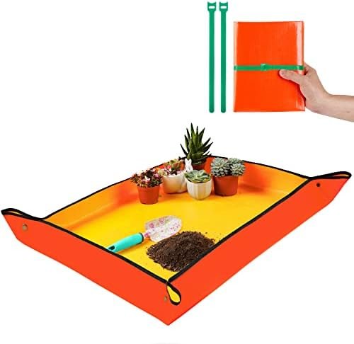 Large Repotting Mat for House Plants Transplanting and Potting Soil Mess Control, Unique Gardening Gifts for Women & Men Mom Birthday Gift Plant Lover Gifts Plant Lady Gifts