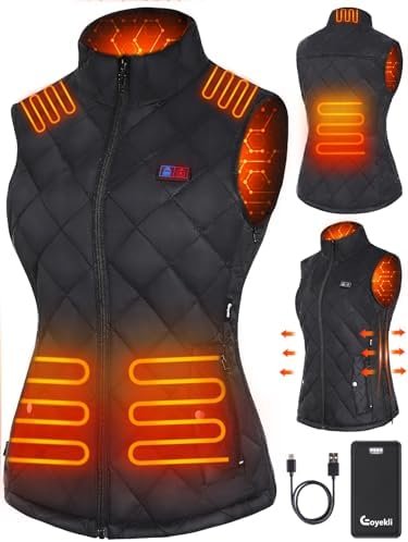 Eoyekli Womens Heated Vest with Battery Pack Included-16000mAh Electric Heating Vest USB Lightweight Heating Clothing