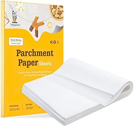 Katbite 200PCS 12×16 In Heavy Duty Flat Parchment Paper, Parchment Paper Sheets for Baking Cookies, Cooking, Frying, Air Fryer, Grilling Rack, Oven(12×16 Inch)