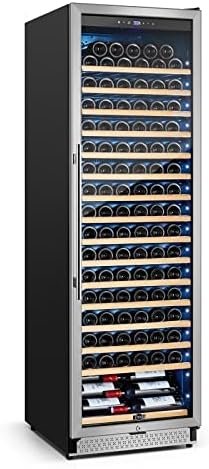 TYLZA Wine Fridge 24 Inch, 189 Bottles Large Wine Cooler Refrigerator, Built-in or Freestanding Tall Wine Cooler with Upgraded Compressor, Low Noise, Fast Cooling and Intelligent Temperature Memory