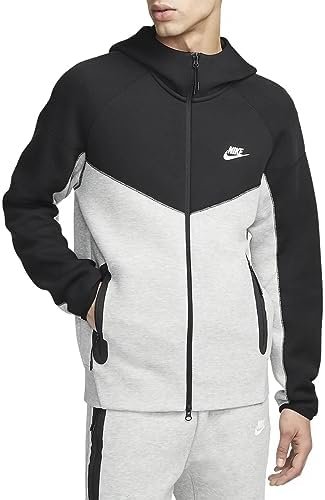 Nike Sportswear Tech Fleece Windrunner Men’s Full-Zip Hoodie Size – X-Large Heather/Black