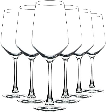 YANGNAY Wine Glasses Set of 6, 13 Oz Red or White Wine Glass with Stem, Perfect for Home, Restaurant, Dishwasher Safe