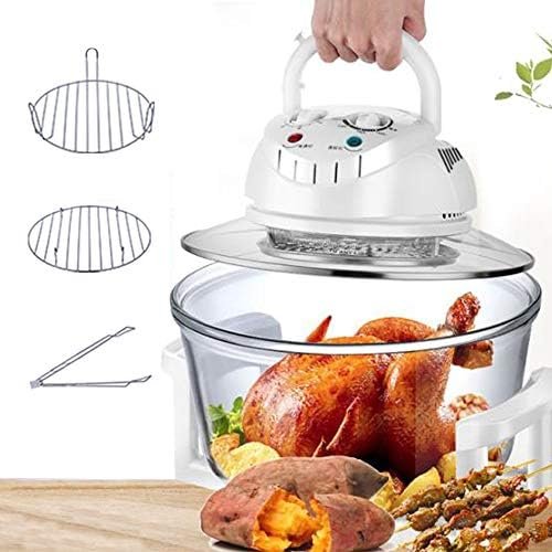 Halogen Oven Countertop Air Fryer,12.7QT Electric Air Fryer Digital Halogen Oven W/Automatic Power-off Handle Oil Free,110V 360° Vertical Heating Turbo Convection Oven Roaster Cooker for Chicken, Steak