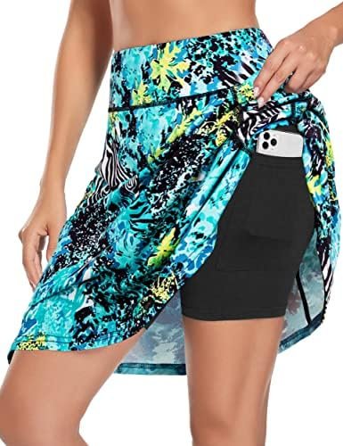 KORALHY Women’s 20″ Knee Length Skorts Skirts Tennis Athletic Golf Causal Skort with 4 Pockets