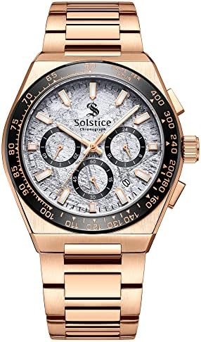 Solstice Men’s Stainless Steel Watch – Sapphire Crystal Glass – Water Resistant Timepiece for Every Occasion