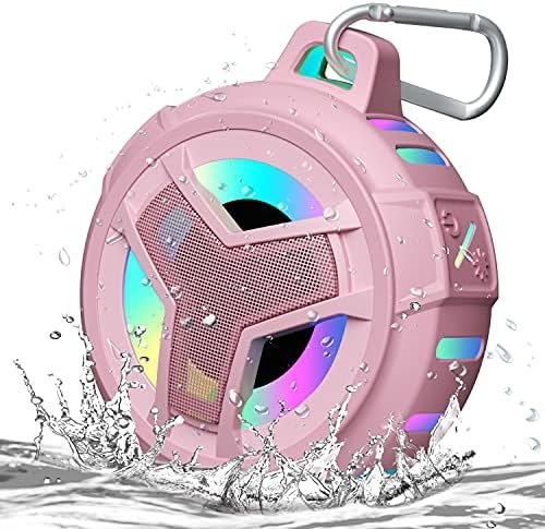 EBODA Bluetooth Shower Speaker, IPX7 Waterproof Portable Wireless Small Speakers, Floating, 24H Playtime for Home, Beach, Pool, Kayak, Hiking, Boat Accessories, Gifts for Women, Girls – Pink