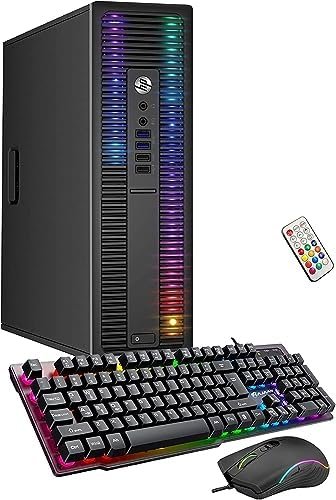 HP RGB Gaming Desktop PC, AMD A10 Pro 3.5GHz up to 3.8GHz, 16GB DDR4, 1TB SSD, GeForce GTX 750 Ti 4G GDDR5, 600M WiFi & Bluetooth 5.0, RGB Keyboard & Mouse, Win 10 Pro (Renewed)