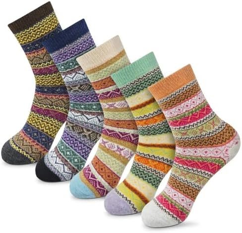 FYC Women Socks Winter – Gifts for Women – Warm Thick Soft Wool Socks Christmas Gifts Socks Cozy Crew Socks