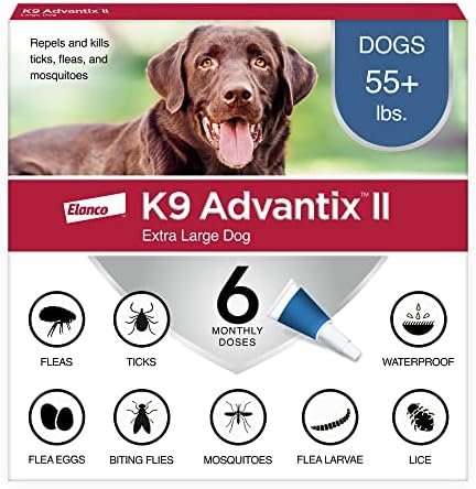 K9 Advantix II XL Dog Vet-Recommended Flea, Tick & Mosquito Treatment & Prevention | Dogs Over 55 lbs. | 6-Mo Supply