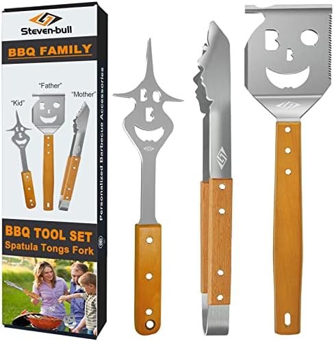 STEVEN-BULL S BBQ Tools Grill Set, Extra Long BBQ Accessories,Grill Accessories for Outdoor Grill,Best BBQ Grilling Gifts for Men Unique